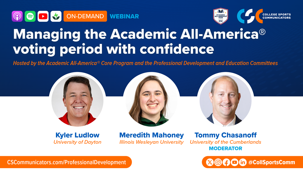 On-demand webinar - Managing the Academic All-America® voting period with confidence